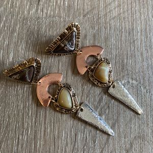 Mixed Metals Geometric Fashion Earrings